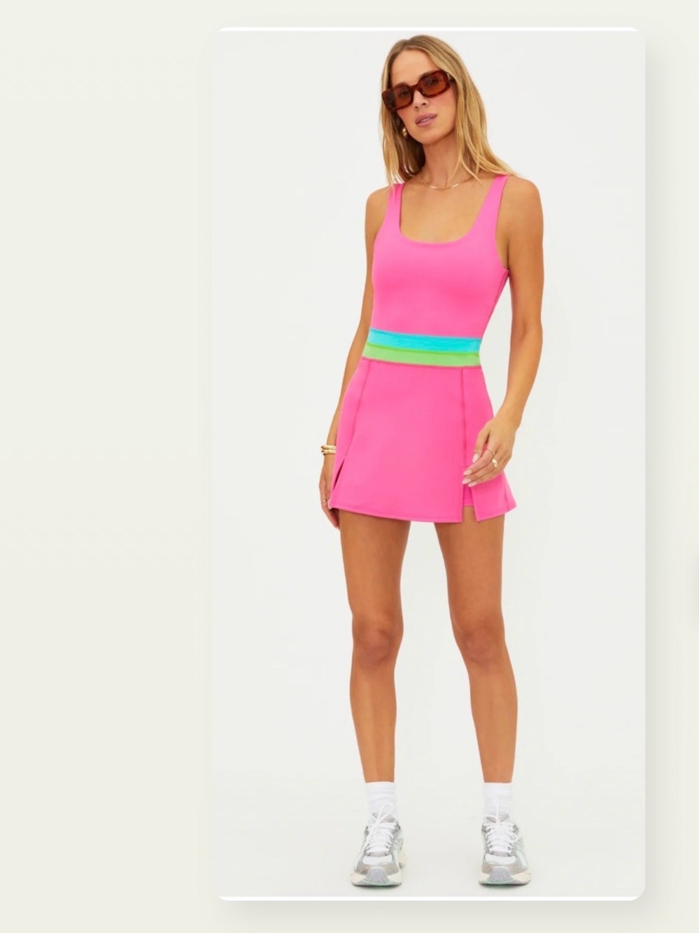 Beach Riot Remi dress~strawberry ice colorblock